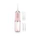 1PC Portable Electric Water Dental Flosser in Pink for Personal Oral Care with 4 Nozzles Upgraded Material to Strengthen The Tank Protect Teeth and Promote Oral Health Oral Irrigator