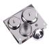 Piaopiaoniu 3-Piece Stainless Steel Nail Art Equipment Cups with Lids - Acrylic Liquid & Powder Holders for Nail Tools - Buy Online on GoSupps.com