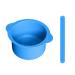 Silicone-wax heating feed silicone wax bowl for wax warmer non-stick-coated replacement L-melting heating and reusable blue Bowl + Stirring Stick