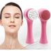 2 in 1 Portable Facial Cleaning Brush - Dual sided Silicone Scrubber for Deep Pore Exfoliation and Makeup Massaging - Waterproof Face Wash Brush (Blue) - Buy Online on GoSupps.com