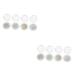 Healeved 8 Boxes Decor Pearl Buttons Hair Rhinestones Nail Supply Peal for DIY Crafts Making Removable Nail Charms DIY Crafts Supplies Accessories Three-dimensional Resin Ribbon