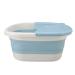 soobu Seau de Bain de Pieds Baignoire de Trempage des Pieds Multifonctionnel Facile Ranger Masseur de Soulagement de la Pression en Plastique Pliable (Bleu)