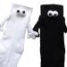 AYGJKIE Magnetic Suction 3D Doll Couple Socks |2 Styles Funny Couple Holding Hands Socks | Funny Couple Socks Black 35-43