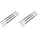 DOITOOL 6 pcs Spoon Stainless Steel Removable Safe Wax Tool Earwax Pick Ear Pickers Earpick Remover Cleaner Clean Blackx2pcs 12.5X0.5CMx2pcs