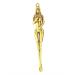 Copper Beauty Women Shaped Keychain Pendant Vintage Brass Metal Multifunction Hanging Ear Picks Spoon Keychains Pendants