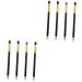 Healeved 8 Pcs Eye Make-up Brush Kit Eyeshadow Brushes Professional Eyebrow Brushes Highlighter Brushes mediumx2pcs Black+goldx2pcs - Buy Online on GoSupps.com