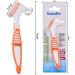 Chargenyang Denture Cleaning Brush Set - 3 Pack Double Sided Hard Toothbrush for Portable Denture Care - Buy Online on GoSupps.com