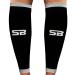 SB SOX Compression Calf Sleeves (20-30mmHg) for Men & Women - Perfect Option to Our Compression Socks Black/Gray X-Large