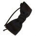 Miya high quality sweet girl's hairband with beautiful large satin bow in black hair accessory headband (black)