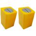 2 pieces of multi -purpose bank for used waste Mini Sharps Razor Disposal holder Shop Home Container Case Friseur Storage For Blades Special Tool Disposal Box Gelbx2st 6.8x4.3cmx2PCs