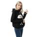 Unisex Pet Carrier Hoodie Cat Dog Pouch Holder Sweatshirt Shirt Top X-Large Black