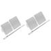 Toddmomy 2 Sets Ring Palette Outdoor Set Stainless Steel Set Stainless Steel Mini Silver Makeup Silverx2pcs 11.6X0.6CMx2pcs