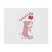 LC00024500 Valentine Pig Holding a Balloon Microfiber Lens Cleaning Cloths 2 Pack