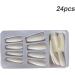 AUklOPVZZ 1 Set French Tip Press on Nails Coffin Fake Toe Tips Stick Full Cover Ballet Style Art Decals Beauty Tool Manicure Type 1 - Buy Online on GoSupps.com