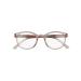 Silac-Pink Cristal 7402-Women's reading glasses with oval glasses-light resistant and comfortable-Diopter +3.50-Transparent pink frame +3.50