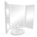 Buy From TV Trifold Makeup Mirror with LED Lights - Light Mirrors for Vanity - Portable Vanity Mirror with Lights - 1x/2x/3x/10x Magnification for Tweezing  Grooming Brows  Eye Makeup   Dimmable Trifold Lighted Mirror