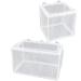 2 Pack Aquarium Fish Breeder Box, Fish Isolation Box, Hatching Box, Juvenile Fish Spawning Incubator, Water Isolation Net Hatchery with Incubator Mesh and 10 Suction Cup(Small Size,Big Size)