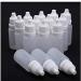 50 Pack 30ml Refillable White Plastic Eye Drop Bottles - Perfect for Essential Oils Cosmetics & Beauty - Portable with Screw Cap - Buy Online on GoSupps.com