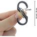 Mini Black Aluminum Carabiner Snap Hook for Fishing/Camping - Outdoor Sports Keychain - Buy Online on GoSupps.com