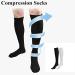 Support Stockings | Travel Stockings Closed Toe (Black/White) - Per Pair | International Shipping Available - Buy Online on GoSupps.com