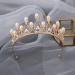 Wedding Bridal Rhinestone Tiara Crown Hairband Pearl Headband Crown for Women Rhinestone Wedding Crown Costume Party Accessories