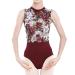 Dance Elite - Summervino - Wine Floral Dance Leotard For Women. Fashion Leotards for Women Ballet and Dance Adult M