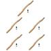Minkissy 5 Rollstab Wood Back Massage Care Manual Massage Tools Manual Back Massage Devices Rad Roller full body Massage device Belly body massage device Log Household Small