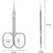 Curved Blade Cuticle Scissors for Women - Multi-purpose Manicure Tool for Nail, Eyebrow, Eyelash, Nose Hair, Dry Skin | Stainless Steel - 1 Pcs - Buy Online on GoSupps.com