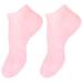 JECOMPRIS Silicone Moisturizing Socks Softening Dry Cracked Feet Rough for Calluses Spa Gel Socks Foot Care Pink