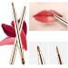 Exquisite Professional Lip Brush Applicators-Retractable Lipstick Brushes- Lipstick Gloss Makeup Brush Tool For Women and Girls (Two-Head-Gold) - Buy Online on GoSupps.com