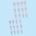 Press on Nails Long Fake Nails Lotus Root Powder Gradual Shining Powder False Nails Press on Nails Designs Acrylic Nails Press on Artificial Nails Stick on Nails For Women Girls 24Pcs - Buy Online on GoSupps.com