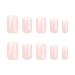 Justotry 24-Piece Glossy White Press-On Nails | Short Angular Fake Nails | French Square Design | Perfect for Women - Buy Online on GoSupps.com