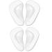 Arch Support Insoles for Flat Feet  Soft Gel Insole Pads Reusable Stick on Shoe Inserts Adhesive Arch Cushions for Plantar Fasciitis Relieve Pressure and Feet Pain for Men and Women (2 Pair Clear)