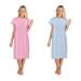 Abiha Comfort and Functionality Combined: Labor and Delivery Gown Nursing Nightgown Maternity Nightgowns for Hospital Short Breastfeeding Nightgown S-M Blue