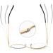 Buy Kachawoo Half Rimless Eyeglasses - S Shape Metal Round Anti Blue Light Glasses - Black Gold Frame - International Shipping Available - Buy Online on GoSupps.com
