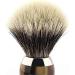 Men's Silvertip Badger Shaving Brush - Premium Wet Shaving Brush with Horn Resin Handle - Perfect for a Luxurious Shave - Buy Online on GoSupps.com