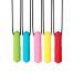 KMOCEPLY 5-part sensory chewing pencil cover set silicone chicken stuff autism chicken stuff oral sensory autism chewing necklace bpa-free for children boys girls teeth