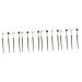 Healeved 16 Pcs Nose Shadow Brush Contour Blending Brush Angled Eye Shadow Brush Eye Concealer Wooden Handle