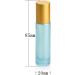 Tianzd 10ml Blue Glass Roller Bottles - 6 Pack with Gold Caps | Ideal for Essential Oils & Roll-On Applications | Includes Funnel Opener - Buy Online on GoSupps.com
