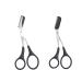 2 PCS Black Eyebrow Trimmer Scissors with Comb Comfortable Finger Grips Eyebrow Shaping Cut Scissors Hair Removal Tool for Unisex Adults Makeup Beginners