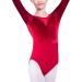 Libaobaoyo Girls Long Sleeve Velvet Ballet Leotard | Dance Costume 5-6 Years Red - Buy Online on GoSupps.com