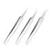 3 Pcs Stainless Steel Blackhead Splinter Remover Tweezers Blackhead Removal Needle Pointed Tweezers Ingrown Hair Tweezers