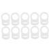 SouiWuzi 10pcs Ring Button Pacifier Adapter White Baby Dummy Pacifier Holder Silicone Button Ring Pacifier Clip