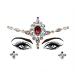 adhesive face gems face jewels rave accessories alien rave outfit glitter diamond pastie sticker rhinestone eye temporary tattoo for forehead make up Christmas ( red/S066)