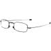 Cokobin Foldable Stainless Steel Reading Glasses | Mini Anti-Blue Light Aid for Men & Women | Hard Shell Case Included | Gray +1.0 - Buy Online on GoSupps.com