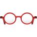 Moley London Transparent Red Reading Glasses 2.5x | Round Cool Readers with Spring Hinges | Stylish Men's Women's Unisex Eyewear - Buy Online on GoSupps.com
