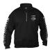 Harley-Davidson Men's Lightning Crest 1/4 Zip Cadet Pullover Sweatshirt, Black 5X-Large