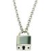 Mumaya Women's Chocker Necklace with Lock Pendant Stainless Steel Chain Necklace Lock Key Pendant Pendant Necklace Couple Padlock Necklace - Buy Online on GoSupps.com