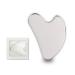 Bounabay Gua Sha stainless steel heart shape Gua Sha massage tool for slimmer face and contouring 8.5cm x 5.5cm