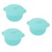 Minkissy 3-part heat bowl care set made of silicone for legs Face mask bean vintage non-stick coating mix DIY lid remover for at home grow green
